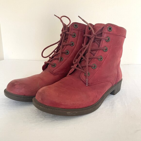 Kodiak Canada's Red womens waterproof leather boots size 8 - Picture 2 of 15